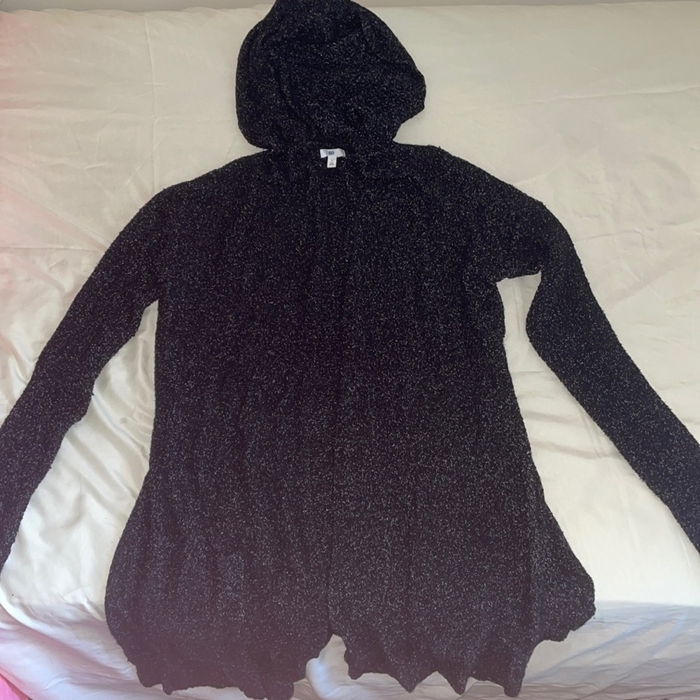BP Speckled Long Hooded Cardigan